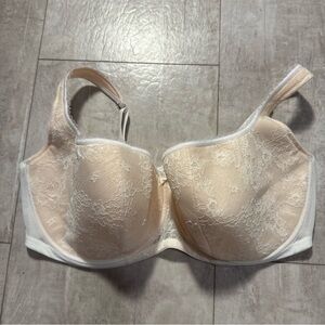 Rosme lace white lined balconette bra plus size 48DDD/F Never Worn